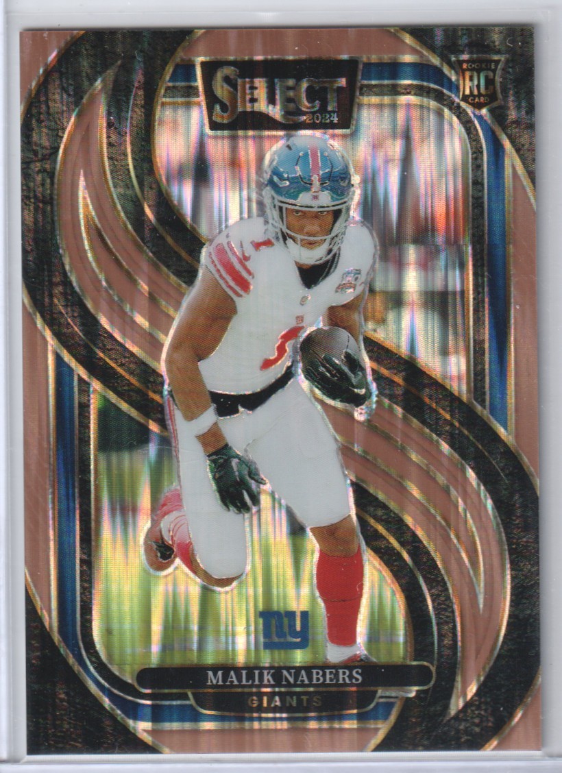 2024 Panini Select #116 Malik Nabers Copper Prizm Shock #/299