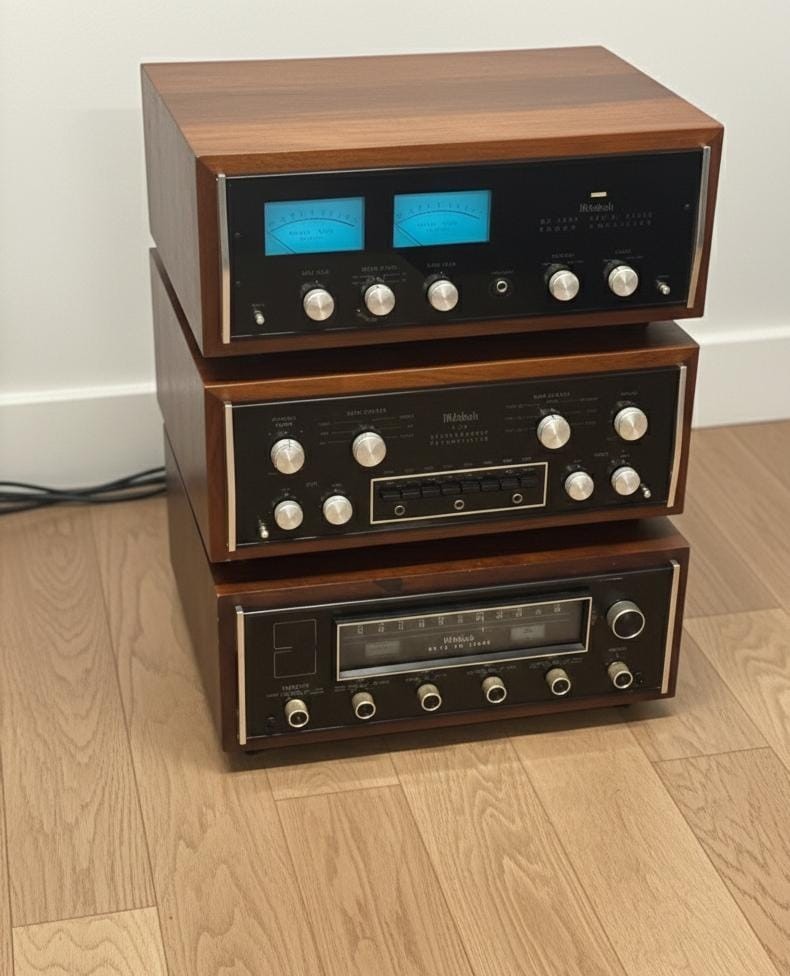 MCINTOSH MC 2505 POWER AMPLIFIER + MR 78 FM TUNER + C 28