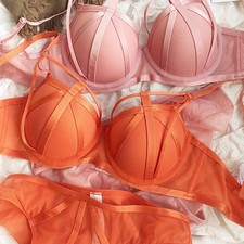 Lace Bra Set Women's Push Up Underwire Supportive Comfortable Fit 2 Piece Set