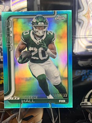 Topps Chrome 2024 Breece Hall New York Jets #238 112/199 Serial Numbered
