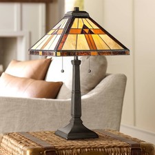 Quoizel Bryant 23 High Bronze Tiffany-Style A...