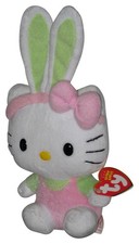 Hello Kitty Easter Bunny Green & Pink (2010) Ty Beanie Babies Plush Toy