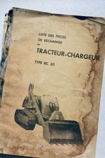 tracteur-chargeur BC 30 liste des pièces de rechanges