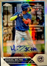 2023 Topps Pro Debut Manuel Beltre Chrome Refractor Auto Dunedin Blue Jays /99