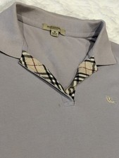 Burberry Brit Polo Womens Size M Light Blu No...