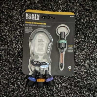 Klein Tools Bit Holder Set, 5-Piece, Mixed Drive, Carabiner, Auto-Lock, K33604