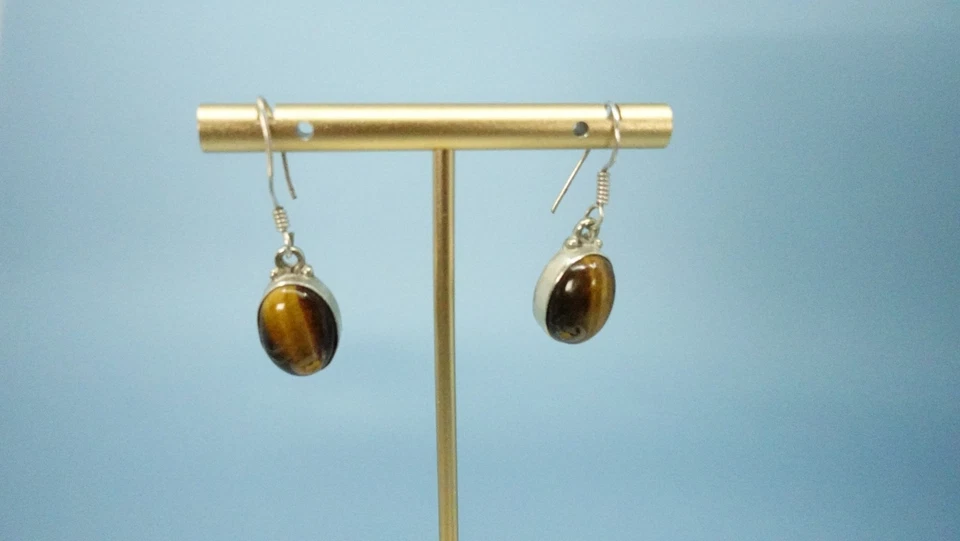 Pulsera y pendientes de piedra y ley ojo de tigre Foto 4 de 4