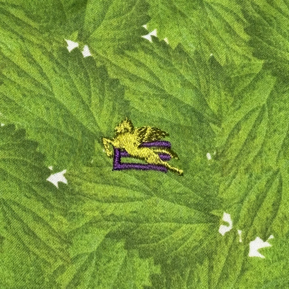 NWT Etro Green Leaves Button Shirt Long Sleeve 100% Cotton Italy Men Large - Image 3 of 4