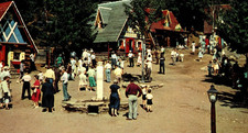 Visitors Stroll Through Santa's Village, North Pole, N.Y., Vintage Postcard