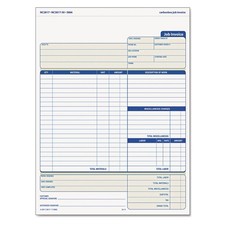 Tops Job Invoice Materials List 3-Part Carbonless 8.5 X 11 Inches 50 Sets Per