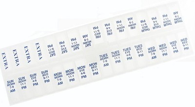 7 day four times a day weekly medtime pill planner