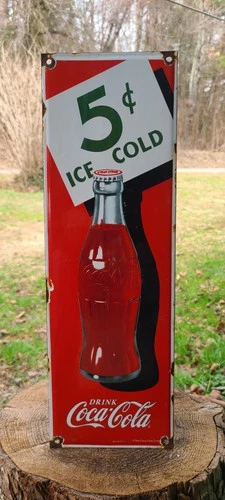 Coca Cola soda Advertising vintage porcelain sign