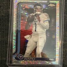 2025 Topps Chrome Football Cam Ward Pulsar Rookie RC #314 Tennessee Titans