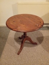Ducal Pine People Small Dining Table Solid Pine Round Coffee Side Wooden 60x60cm