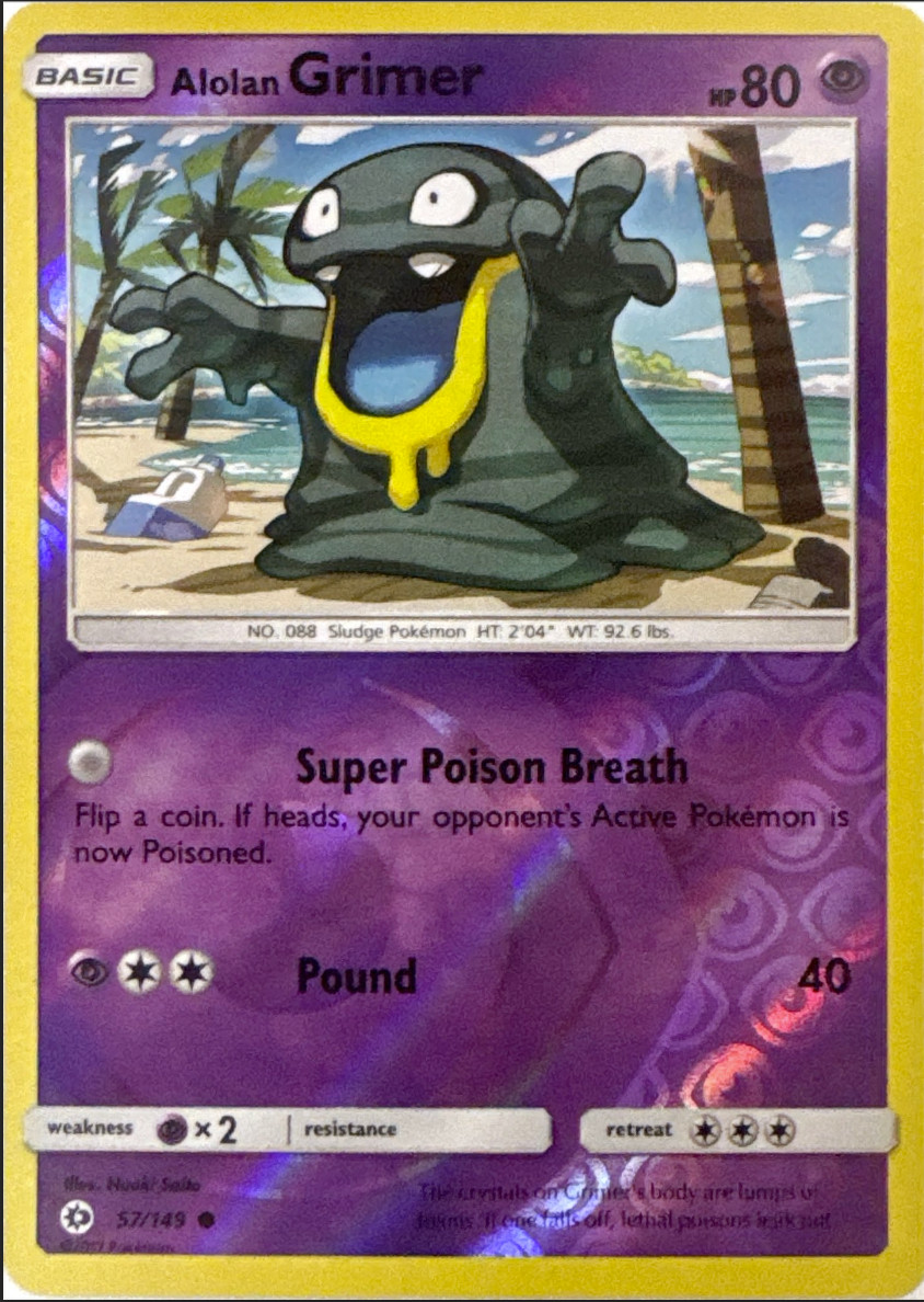 Alolan Grimer - 57/149 - Reverse Holo - Sun & Moon - NM/M