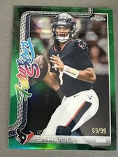 CJ Stroud 2025 Topps Chrome #FS-16 Future Stars Green Refractor /99 Texans