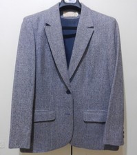 PENDLETON Vtg 80 s Women s Blue Color-Flecked 100 Virgin Wool Tweed Blazer Sz 6