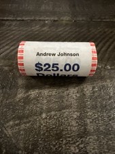 2011 P Andrew Johnson Unopened 25 Coin Mint Roll Presidential  Dollar