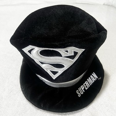 Superman Hat Black DC Comics Six Flags Magic Mountain Soft Bucket/Top Hat
