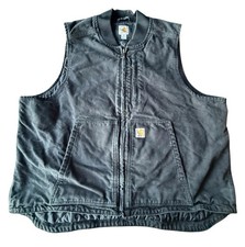 Carhartt Zip Up Vest Men s Size 2XL Quilted Thinsulate Lining 14806 104395-BLK