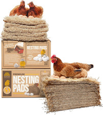 Premium Laying Hen Nesting Pads 13"x13" 10-Pack USA Grown Sustainable