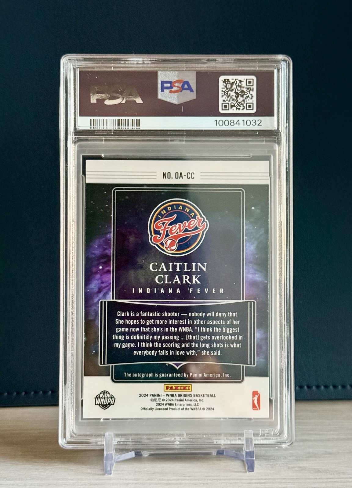 2024 Panini Origins✨ CAITLIN CLARK ✨WNBA Rookie Card (#OA-CC) Auto PSA 9 !!!🔥 view 3