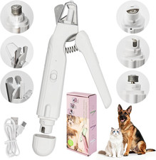 2-In-1 Led Cat Dog Nail Clipper Nail Grinder with Lights Rechargeable Pet Nail