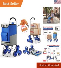 Shopping Cart, Super Loading Stair Climber 220 lbs Capacity, Grocery Foldable...