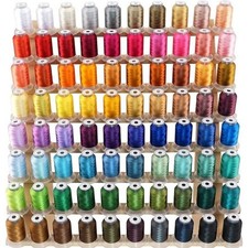 80 Spools Polyester Embroidery Machine Thread Kit 500M 550Y Each Spool New