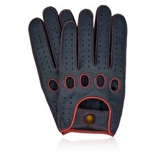Reverse Stitched Real Leather Driving Gloves Car Bike Lamb Soft Skin - UK