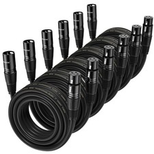 XLR Cable 10 Ft 6 Packs,Microphone Cables,Premium Balanced Microphone Mic Spe...