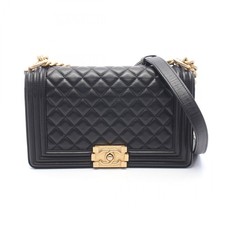 Borsa a tracolla CHANEL ragazzo chanel catena A67086 pelle di agnello nera us...