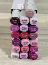 Copic Sketch markers in the RV (Red Violet) c...