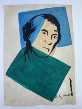 Andy Warhol COA Art Painting Original Drawing Vintage Paper Signed