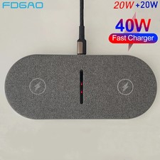 30W Wireless Charger Pad Fast Charging Dock for Samsung iPhone Universal