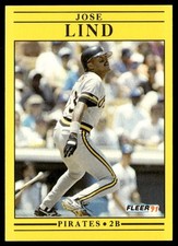 1991 Fleer Jose Lind Pittsburgh Pirates #43