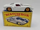 Lesney Matchbox Ford GT Racing Car No 41 E2 Box White Red Interior Clean