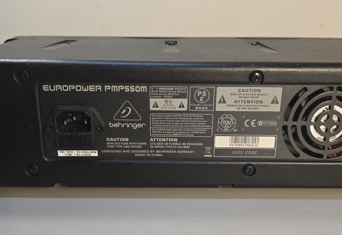 Behringer Europower PMP550M 5-channel 500W Powered Mixer | eBay