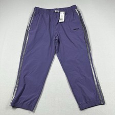 Adidas Original Womens Size L Tech Purple Sport Pants NWT