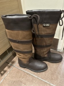 Bottes Femme Cuir Huilé Antidérapantes Bottes Country Cabotswood Amberley 2 - Imperméables, Respirantes - Taille Regular Calf - Chêne/chocolat Bottes équitation Cuir Imperméables