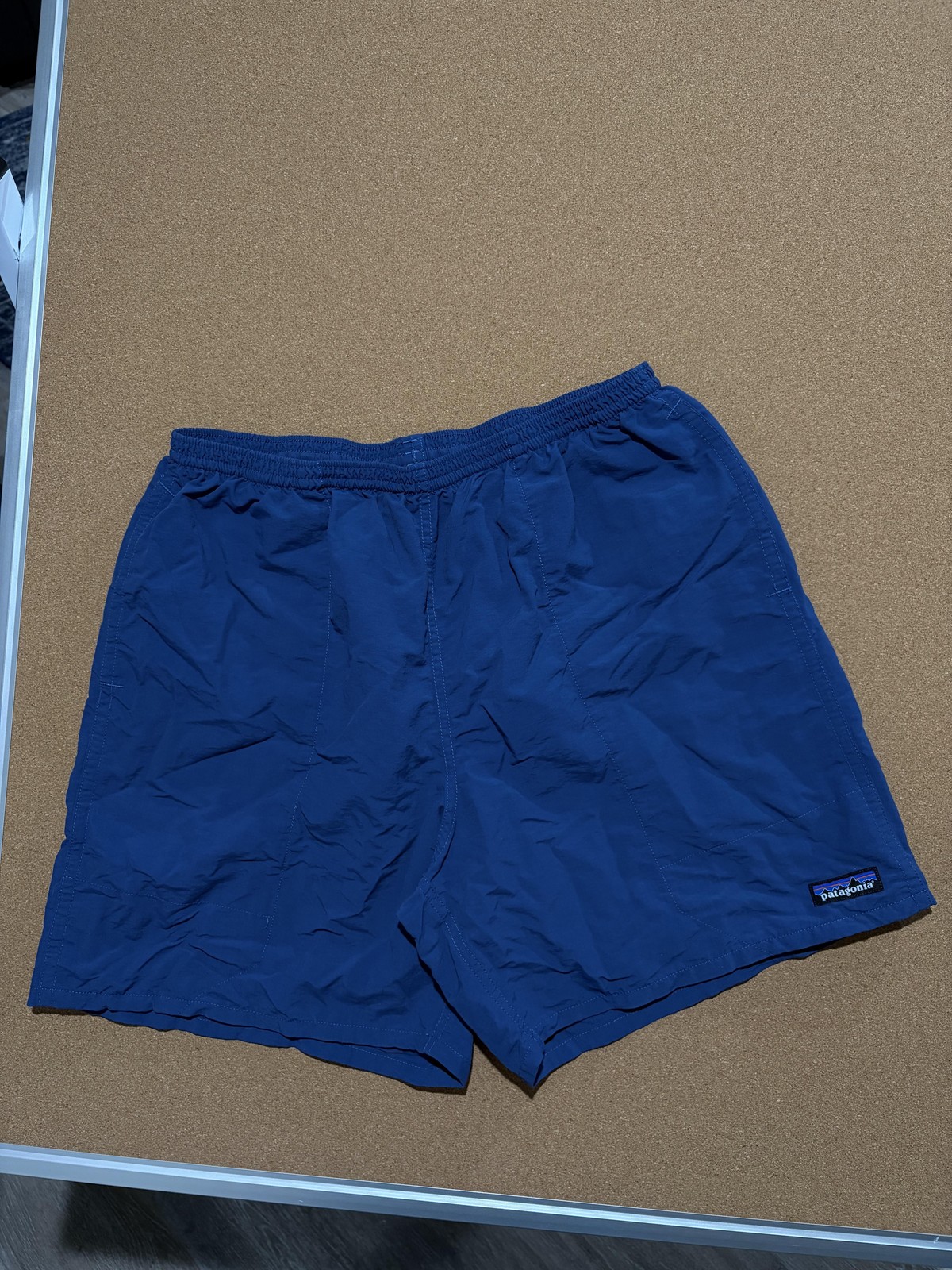 Patagonia Swim Trunks Mens Large Blue Elastic Waist Back Pocket Lined Shorts thumbnail 3