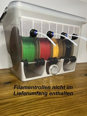 Passive Filament-Trockenbox zur Trockenhaltung (Silicagel) | Platz für 4 Rollen