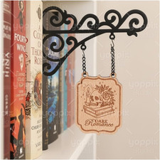 Nook Tavern Signs, about Dark Romance Theme Bookshelf Label, with Hanging Bracke