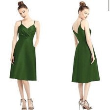 Alfred Sung NWT Alfred Sung Dress Size 14 Forest Green Spaghetti Strap formal dr