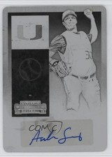 2015 Contenders College Ticket Printing Plate Black 1/1 Andrew Suarez Auto 5yd