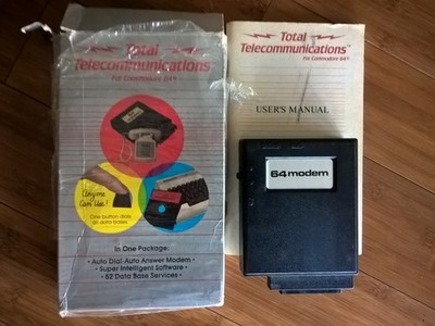 Total Communications 64 Modem, 300 Baud Modem For Commodore 64