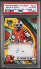 2024 Bowman Best University Cameron (Cam) Ward Auto-Yellow /75 PSA 10 🔥💎