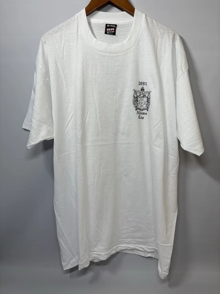 Camiseta blanca XXL vintage 1994 Best Adam’s Cup para mujer vela puntada única Foto 2 de 4