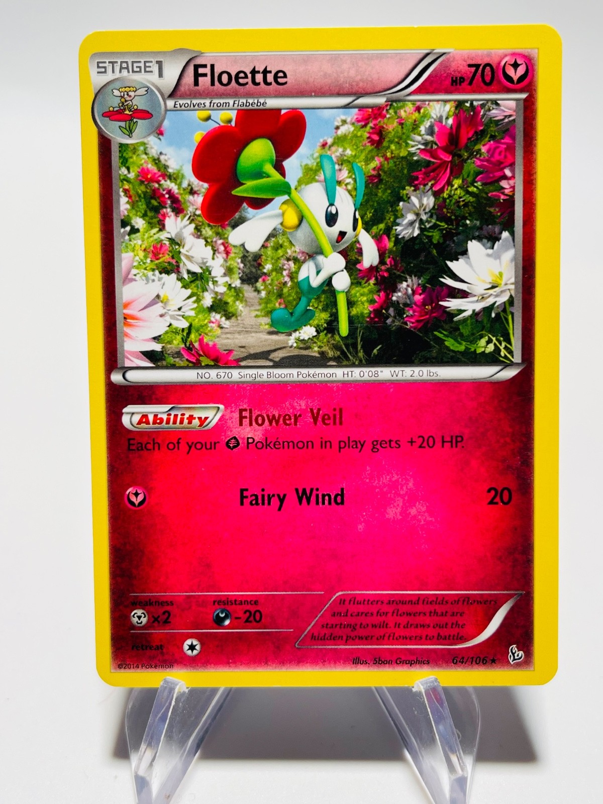 FLOETTE 2014 Pokemon Flashfire  Rare POKÉMON 64/106