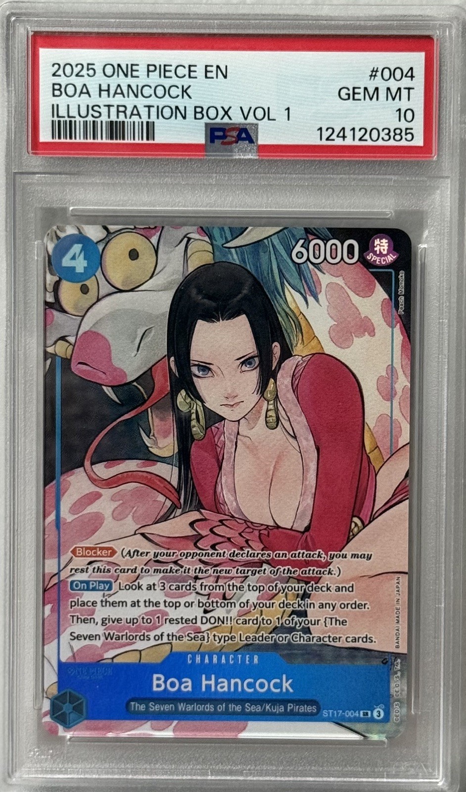 2025 ONE PIECE PROMOS ILLUSTRATION BOX VOL.1 #004 BOA HANCOCK PSA 10